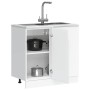 Mueble bajo para fregadero Lucca blanco brillante de , Armarios de cocina - Ref: Foro24-854310, Precio: 99,39 €, Descuento: %