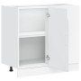 Mueble bajo para fregadero Lucca blanco brillante de , Armarios de cocina - Ref: Foro24-854310, Precio: 99,39 €, Descuento: %