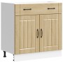 Mueble bajo de cocina Lucca roble sonoma de , Armarios de cocina - Ref: Foro24-853740, Precio: 98,23 €, Descuento: %