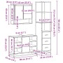 Juego de muebles de baño 3 pzas madera contrachapada negro de , Muebles de baño - Ref: Foro24-3301180, Precio: 264,00 €, Desc...