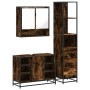 Set de muebles baño 3 pzas madera contrachapada roble ahumado de , Muebles de baño - Ref: Foro24-3301182, Precio: 232,77 €, D...