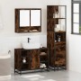 Set de muebles baño 3 pzas madera contrachapada roble ahumado de , Muebles de baño - Ref: Foro24-3301182, Precio: 232,77 €, D...