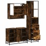 Set de muebles baño 3 pzas madera contrachapada roble ahumado de , Muebles de baño - Ref: Foro24-3301182, Precio: 232,77 €, D...