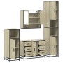 Juego de muebles de baño 4 pzas contrachapada roble sonoma de , Muebles de baño - Ref: Foro24-3301231, Precio: 441,12 €, Desc...