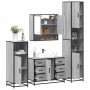 Set de muebles de baño 4 pzas madera contrachapada gris sonoma de , Muebles de baño - Ref: Foro24-3301233, Precio: 478,86 €, ...