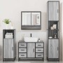Set de muebles de baño 4 pzas madera contrachapada gris sonoma de , Muebles de baño - Ref: Foro24-3301233, Precio: 478,86 €, ...