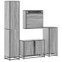 Set de muebles de baño 4 pzas madera contrachapada gris sonoma de , Muebles de baño - Ref: Foro24-3301233, Precio: 478,86 €, ...
