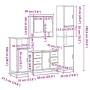 Set de muebles de baño 4 pzas madera contrachapada gris sonoma de , Muebles de baño - Ref: Foro24-3301233, Precio: 478,86 €, ...