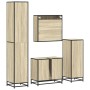 Juego de muebles de baño 4 pzas contrachapada roble sonoma de , Muebles de baño - Ref: Foro24-3301206, Precio: 401,57 €, Desc...