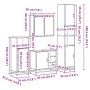 Juego de muebles de baño 4 pzas contrachapada roble sonoma de , Muebles de baño - Ref: Foro24-3301206, Precio: 401,57 €, Desc...