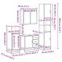 Juego de muebles de baño 4 pzas contrachapada roble sonoma de , Muebles de baño - Ref: Foro24-3301196, Precio: 421,00 €, Desc...