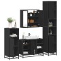 Juego de muebles de baño 4 pzas madera contrachapada negro de , Muebles de baño - Ref: Foro24-3301210, Precio: 451,22 €, Desc...