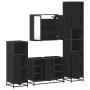 Juego de muebles de baño 4 pzas madera contrachapada negro de , Muebles de baño - Ref: Foro24-3301210, Precio: 451,22 €, Desc...
