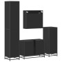 Juego de muebles de baño 4 pzas madera contrachapada negro de , Muebles de baño - Ref: Foro24-3301210, Precio: 451,22 €, Desc...