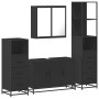 Juego de muebles de baño 4 pzas madera contrachapada negro de , Muebles de baño - Ref: Foro24-3301250, Precio: 366,36 €, Desc...