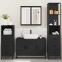 Juego de muebles de baño 4 pzas madera contrachapada negro de , Muebles de baño - Ref: Foro24-3301250, Precio: 366,36 €, Desc...