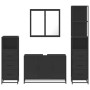 Juego de muebles de baño 4 pzas madera contrachapada negro de , Muebles de baño - Ref: Foro24-3301250, Precio: 366,36 €, Desc...