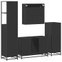 Juego de muebles de baño 4 pzas madera contrachapada negro de , Muebles de baño - Ref: Foro24-3301250, Precio: 366,36 €, Desc...