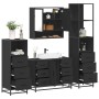 Juego de muebles de baño 4 pzas madera contrachapada negro de , Muebles de baño - Ref: Foro24-3301290, Precio: 445,04 €, Desc...