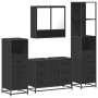 Juego de muebles de baño 4 pzas madera contrachapada negro de , Muebles de baño - Ref: Foro24-3301290, Precio: 445,04 €, Desc...