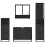 Juego de muebles de baño 4 pzas madera contrachapada negro de , Muebles de baño - Ref: Foro24-3301290, Precio: 445,04 €, Desc...