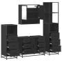 Juego de muebles de baño 4 pzas madera contrachapada negro de , Muebles de baño - Ref: Foro24-3301290, Precio: 445,04 €, Desc...