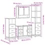 Juego de muebles de baño 4 pzas madera contrachapada negro de , Muebles de baño - Ref: Foro24-3301290, Precio: 445,04 €, Desc...
