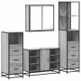 Set de muebles de baño 4 pzas madera contrachapada gris sonoma de , Muebles de baño - Ref: Foro24-3301273, Precio: 353,96 €, ...