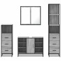 Set de muebles de baño 4 pzas madera contrachapada gris sonoma de , Muebles de baño - Ref: Foro24-3301273, Precio: 353,96 €, ...