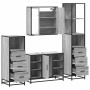 Set de muebles de baño 4 pzas madera contrachapada gris sonoma de , Muebles de baño - Ref: Foro24-3301273, Precio: 353,96 €, ...