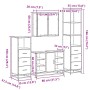 Set de muebles de baño 4 pzas madera contrachapada gris sonoma de , Muebles de baño - Ref: Foro24-3301273, Precio: 353,96 €, ...