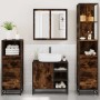 Set de muebles baño 4 pzas madera contrachapada roble ahumado de , Muebles de baño - Ref: Foro24-3301267, Precio: 317,88 €, D...
