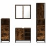 Set de muebles baño 4 pzas madera contrachapada roble ahumado de , Muebles de baño - Ref: Foro24-3301267, Precio: 317,88 €, D...