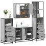 Set de muebles de baño 4 pzas madera contrachapada gris sonoma de , Muebles de baño - Ref: Foro24-3301303, Precio: 350,27 €, ...