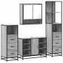 Set de muebles de baño 4 pzas madera contrachapada gris sonoma de , Muebles de baño - Ref: Foro24-3301303, Precio: 350,27 €, ...
