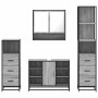 Set de muebles de baño 4 pzas madera contrachapada gris sonoma de , Muebles de baño - Ref: Foro24-3301303, Precio: 350,27 €, ...