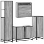 Set de muebles de baño 4 pzas madera contrachapada gris sonoma de , Muebles de baño - Ref: Foro24-3301303, Precio: 350,27 €, ...