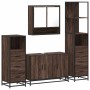 Set de muebles baño 4 pzas madera contrachapada roble marrón de , Muebles de baño - Ref: Foro24-3301284, Precio: 355,18 €, De...