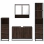 Set de muebles baño 4 pzas madera contrachapada roble marrón de , Muebles de baño - Ref: Foro24-3301284, Precio: 355,18 €, De...