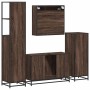 Set de muebles baño 4 pzas madera contrachapada roble marrón de , Muebles de baño - Ref: Foro24-3301284, Precio: 355,18 €, De...