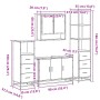 Set de muebles baño 4 pzas madera contrachapada roble marrón de , Muebles de baño - Ref: Foro24-3301284, Precio: 355,18 €, De...