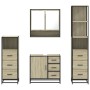 Juego de muebles de baño 4 pzas contrachapada roble sonoma de , Muebles de baño - Ref: Foro24-3301286, Precio: 343,34 €, Desc...