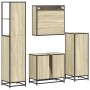 Juego de muebles de baño 4 pzas contrachapada roble sonoma de , Muebles de baño - Ref: Foro24-3301286, Precio: 343,34 €, Desc...