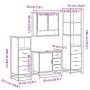 Juego de muebles de baño 4 pzas contrachapada roble sonoma de , Muebles de baño - Ref: Foro24-3301286, Precio: 343,34 €, Desc...