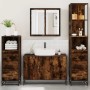 Set de muebles baño 4 pzas madera contrachapada roble ahumado de , Muebles de baño - Ref: Foro24-3301252, Precio: 325,90 €, D...