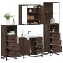 Set de muebles baño 4 pzas madera contrachapada roble marrón de , Muebles de baño - Ref: Foro24-3301259, Precio: 352,90 €, De...