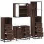 Set de muebles baño 4 pzas madera contrachapada roble marrón de , Muebles de baño - Ref: Foro24-3301259, Precio: 352,90 €, De...