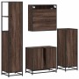 Set de muebles baño 4 pzas madera contrachapada roble marrón de , Muebles de baño - Ref: Foro24-3301259, Precio: 352,90 €, De...