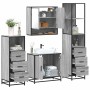 Set de muebles de baño 4 pzas madera contrachapada gris sonoma de , Muebles de baño - Ref: Foro24-3301278, Precio: 337,84 €, ...