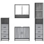 Set de muebles de baño 4 pzas madera contrachapada gris sonoma de , Muebles de baño - Ref: Foro24-3301278, Precio: 337,84 €, ...